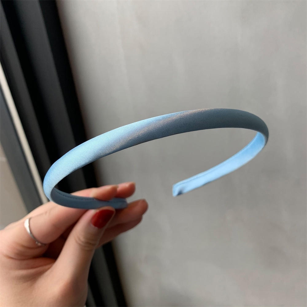 Băng đô cài tóc rửa mặt Bằng Satin Mỏng Màu Sắc Ngọt Ngào Xinh Xắn Cho Nữ