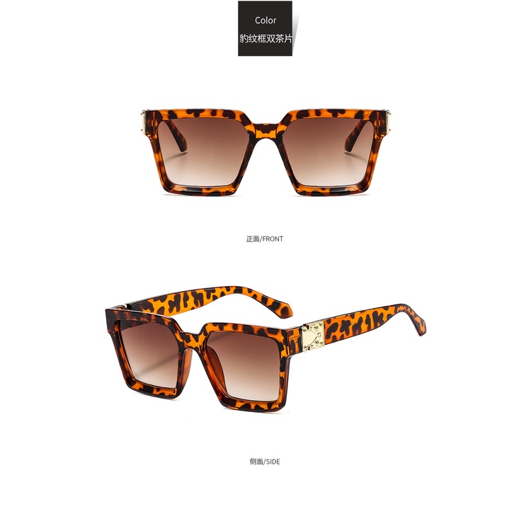 Kính Mát Gọng Vuông Lớn Phong Cách Âu Mỹ Thời Trang Cho Nữ