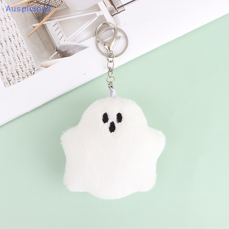 Móc Khóa Búp Bê Ma Nhồi Bông Mềm Mại Màu Trắng Dùng Làm Quà Tặng Halloween