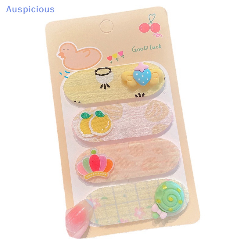 Set 4 Kẹp Tóc Hoạt Hình Xinh Xắn Cho Bé Gái