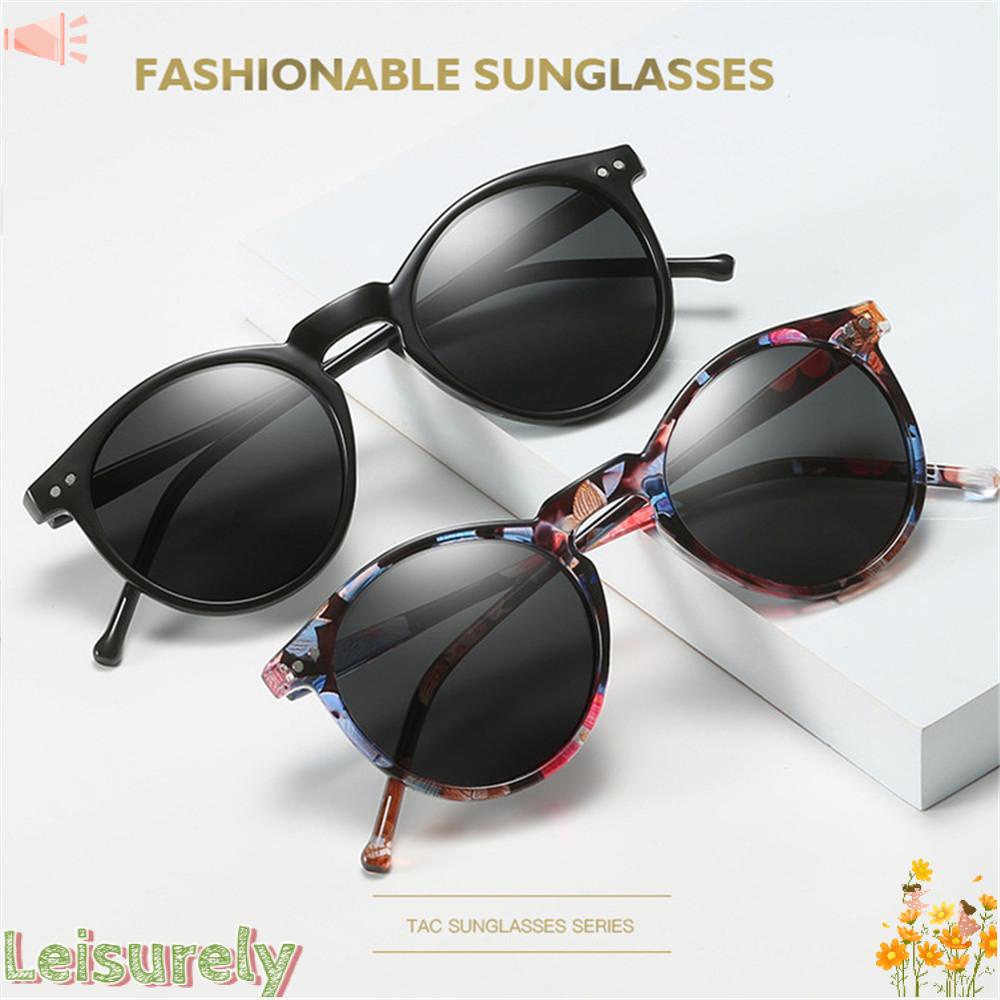 Kính Mát Phân Cực Mặt Tròn Chống Tia UV400 Thời Trang