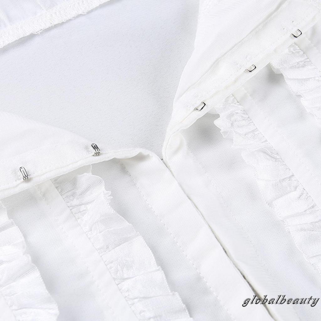 Áo Croptop Trễ Vai Tay Ngắn Màu Sắc Đơn Giản Cho Nữ