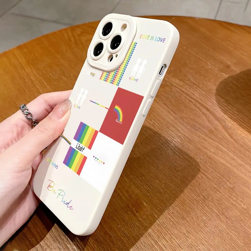 Ốp Điện Thoại Silicone TPU Chống Vỡ In Hình Cầu Vồng Cho IPhone 14 13 Pro Max 11 12 Pro Max XS X XR SE 2020 6S 8 7 Plus
