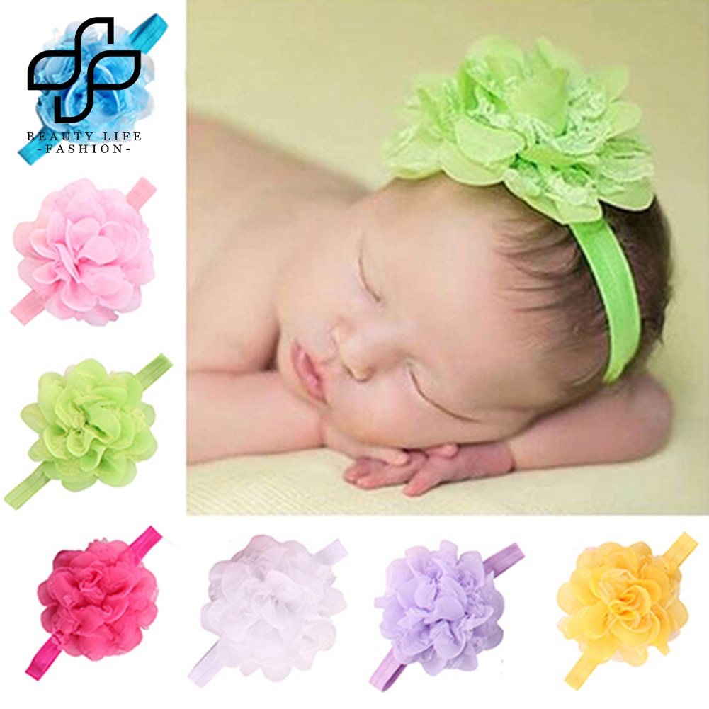 Băng Đô Hoa Co Giãn Dễ Thương Cho Bé Gái