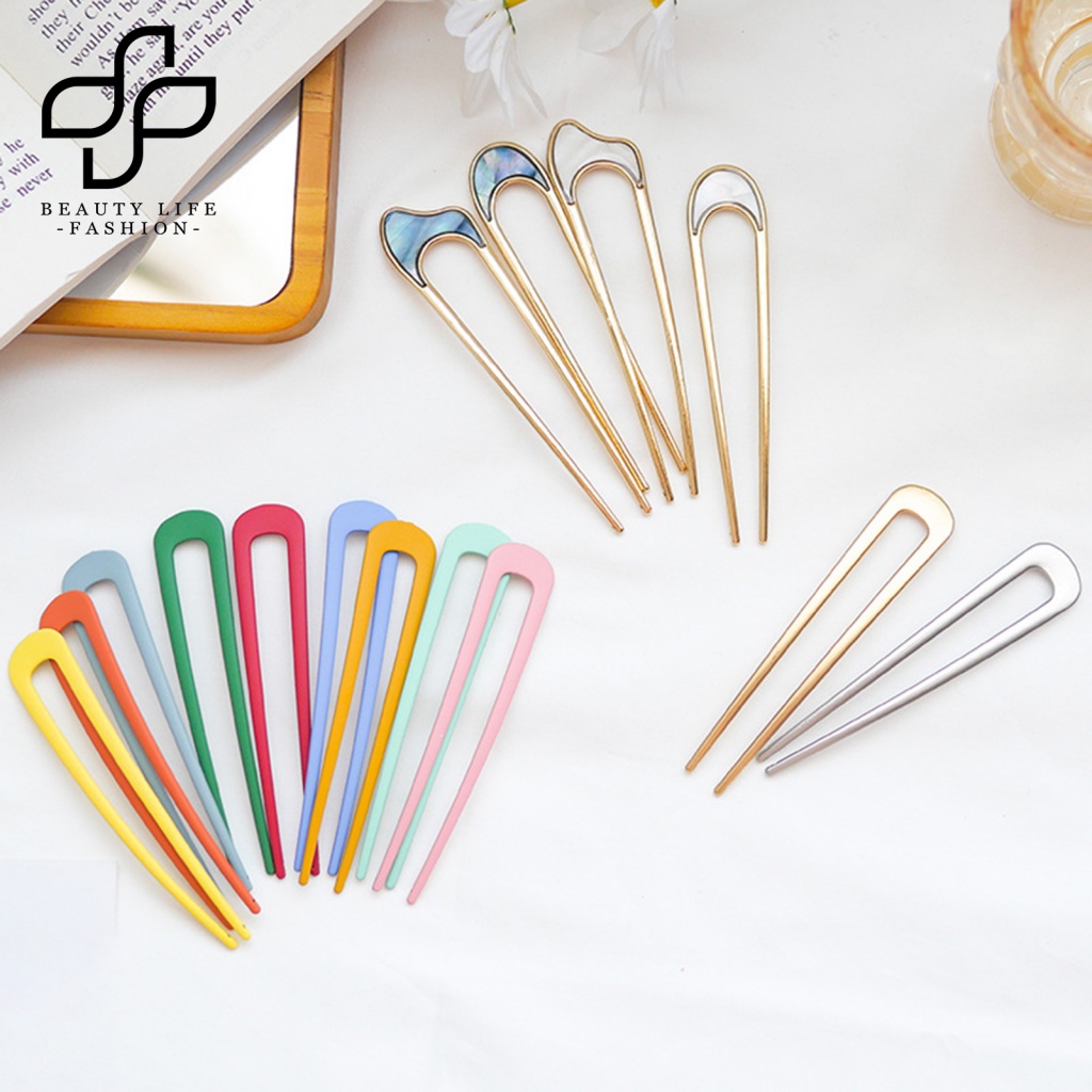 Trâm Cài Tóc Hình Chữ U Bằng Hợp Kim Dùng Hàng Ngày Cho Bạn Gái