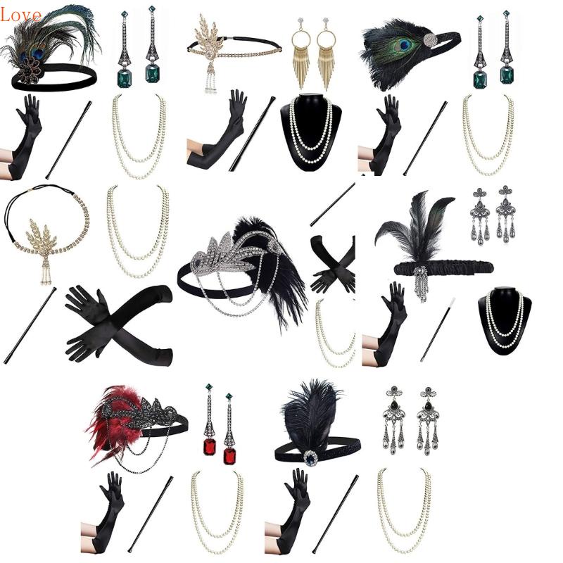 Băng Đô Cài Tóc Bằng Satin Đính Ngọc Trai Nhân Tạo Màu Đen Phong Cách Love 1920s Gatsby Great Cho Nữ
