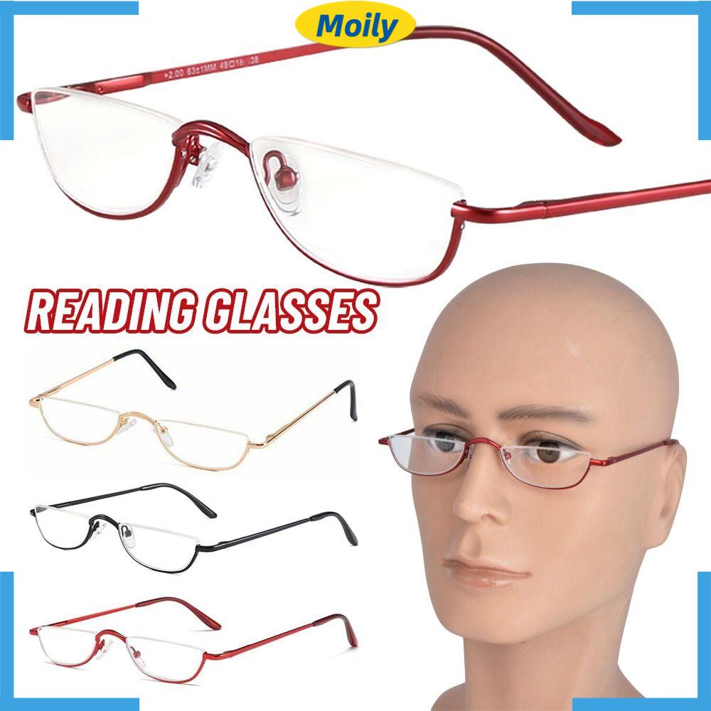 MOILYVN Kính Đọc Sách Nửa Gọng Kim Loại Cho Nam Và Nữ