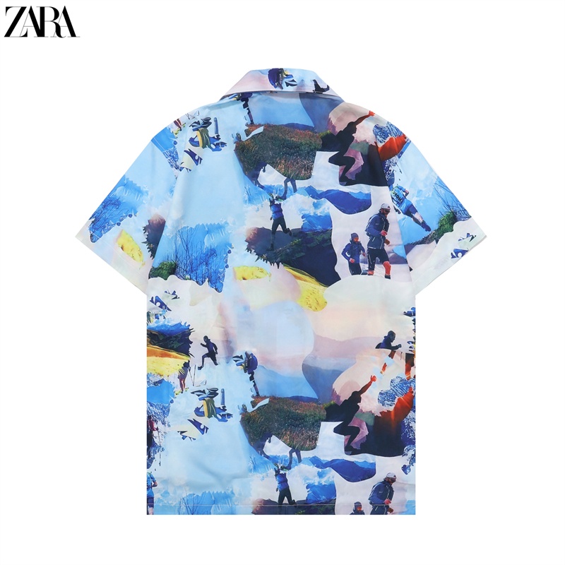 Z-a88r-a &amp; - Áo Sơ Mi Ngắn Tay In Hình Cuộc Sống Đẹp Cao Cấp Thời Trang Đường Phố Mới Nhất