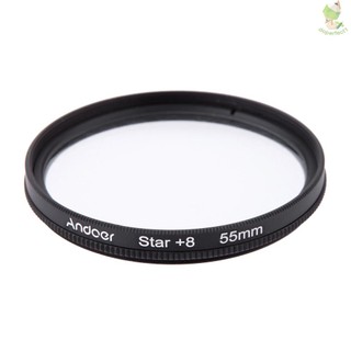 Andoer 55mm UV+CPL+Close-Up+4 +Star 8-Point Filter Circular Filter Kit Circular Polarizer Filter Macro Close-Up Star 8-P   Came-6.5