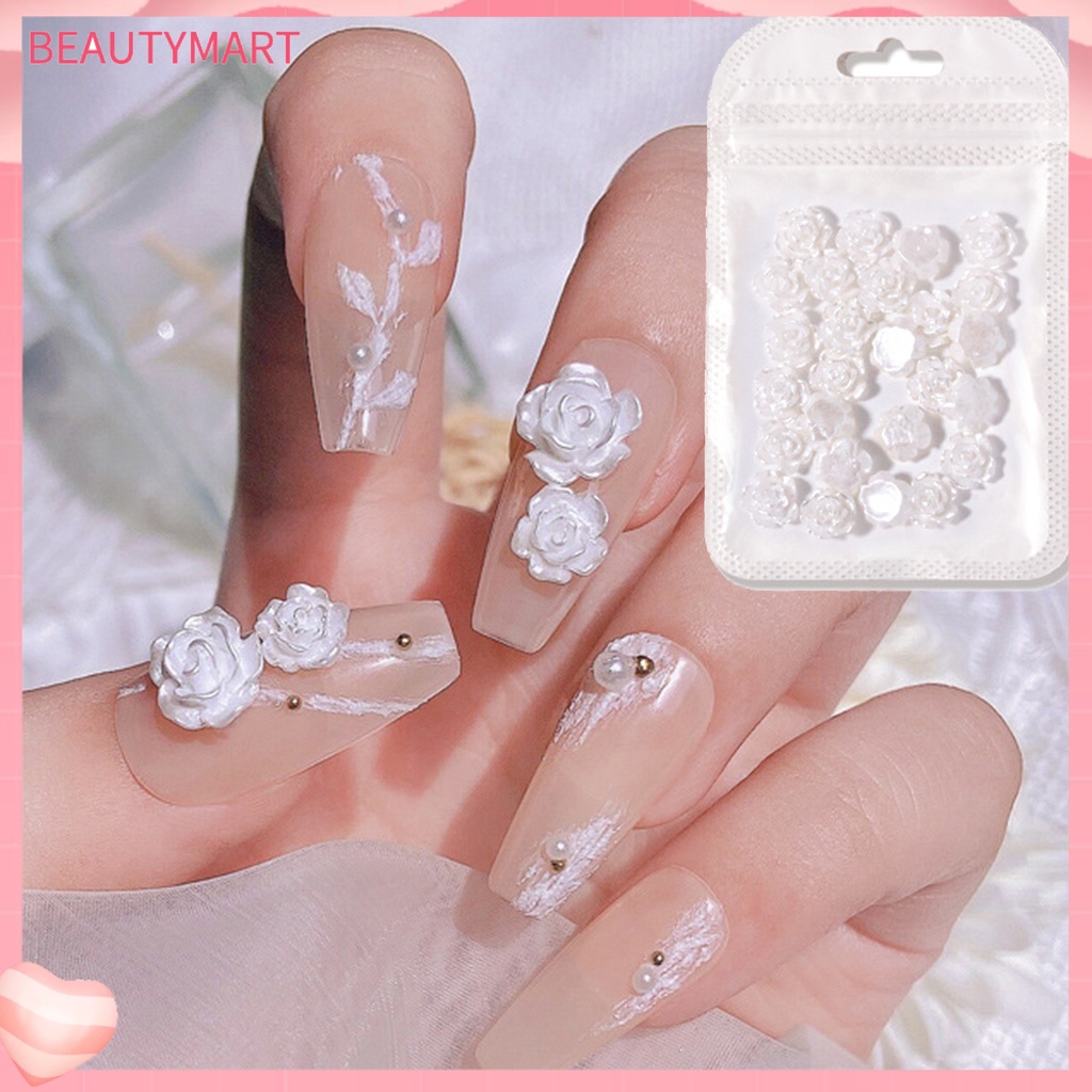 Set 30 Bông Hoa Kim Tuyến Lấp Lánh Trang Trí Móng Tay Nghệ Thuật