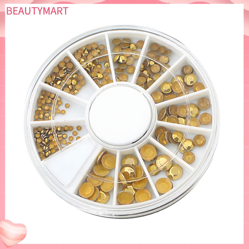 Khay Bánh Xe Đựng Hạt Đá Acrylic 3D Lấp Lánh Trang Trí Móng DIY