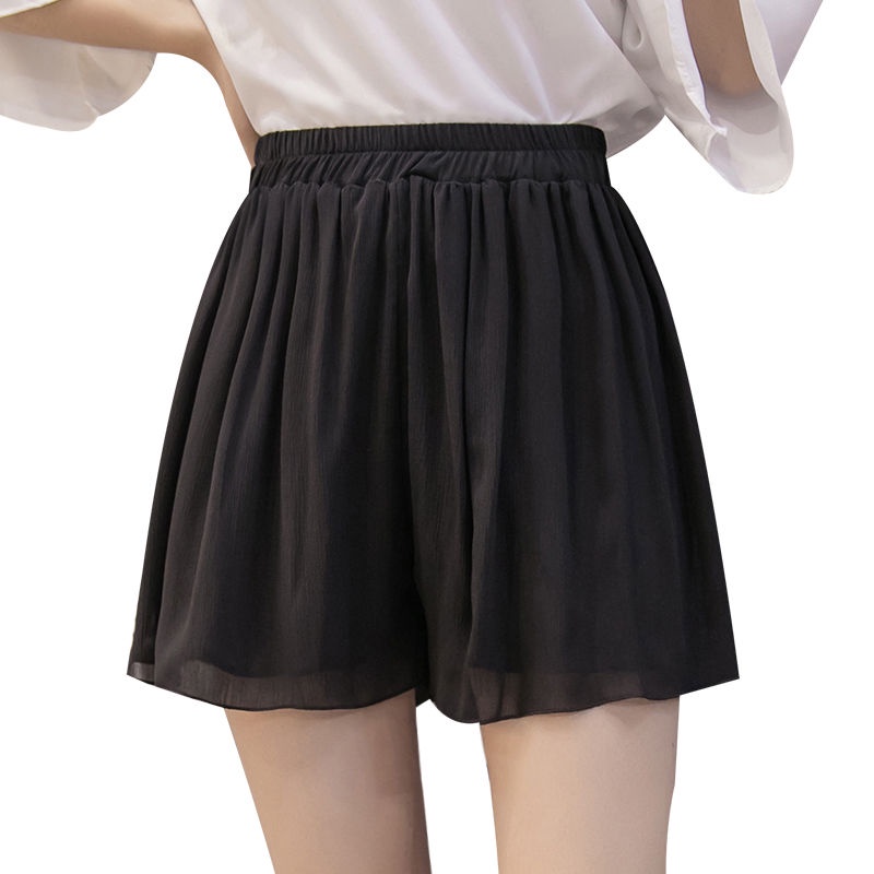 Quần Short Voan Ống Rộng In Họa Tiết Phong Cách Mới Mùa Hè Cho Nữ