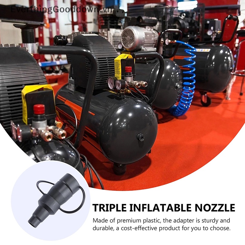 Đầu Vòi Bơm Hơi 3 Kích Cỡ Màu Đen Thay Thế Tiện Dụng