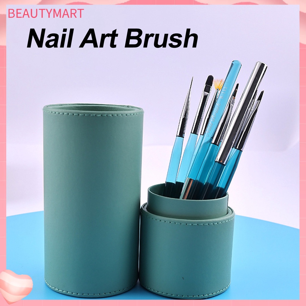 1 Bộ Cọ Vẽ Móng Tay Bằng Nhựa Lông Mềm Siêu Nhẹ Chống Chảy Xệ Có Thể Tái Sử Dụng