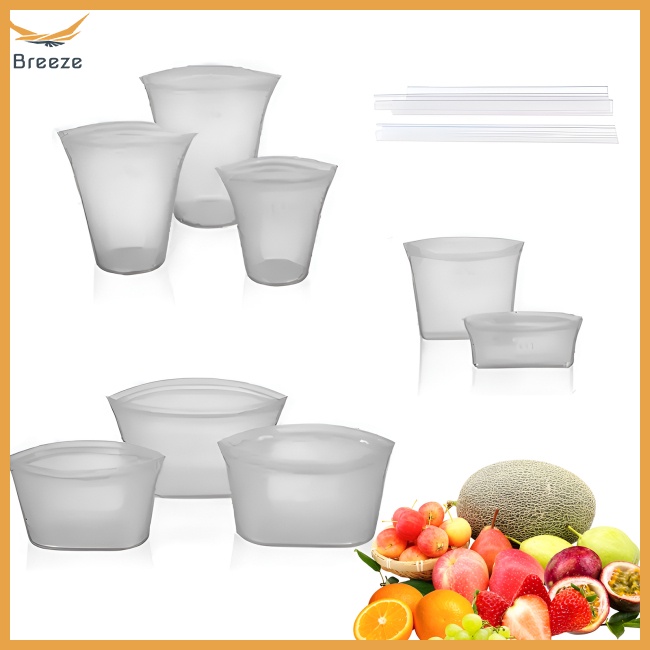 Bộ 8 Tô Silicone Đựng Thực Phẩm Có Thể Tái Sử Dụng