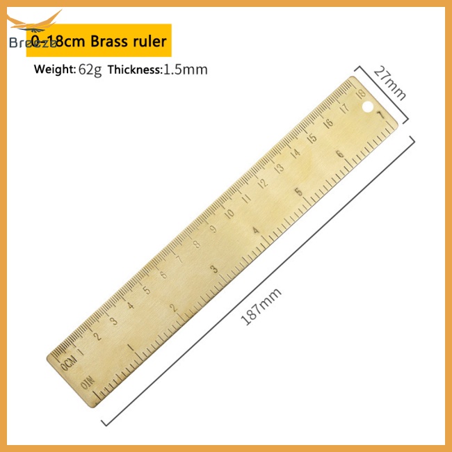 Thước Đo Góc Tam Giác Bằng Đồng Thau Phong Cách Cổ Điển Tiện Dụng Cho Văn Phòng / Trường Học