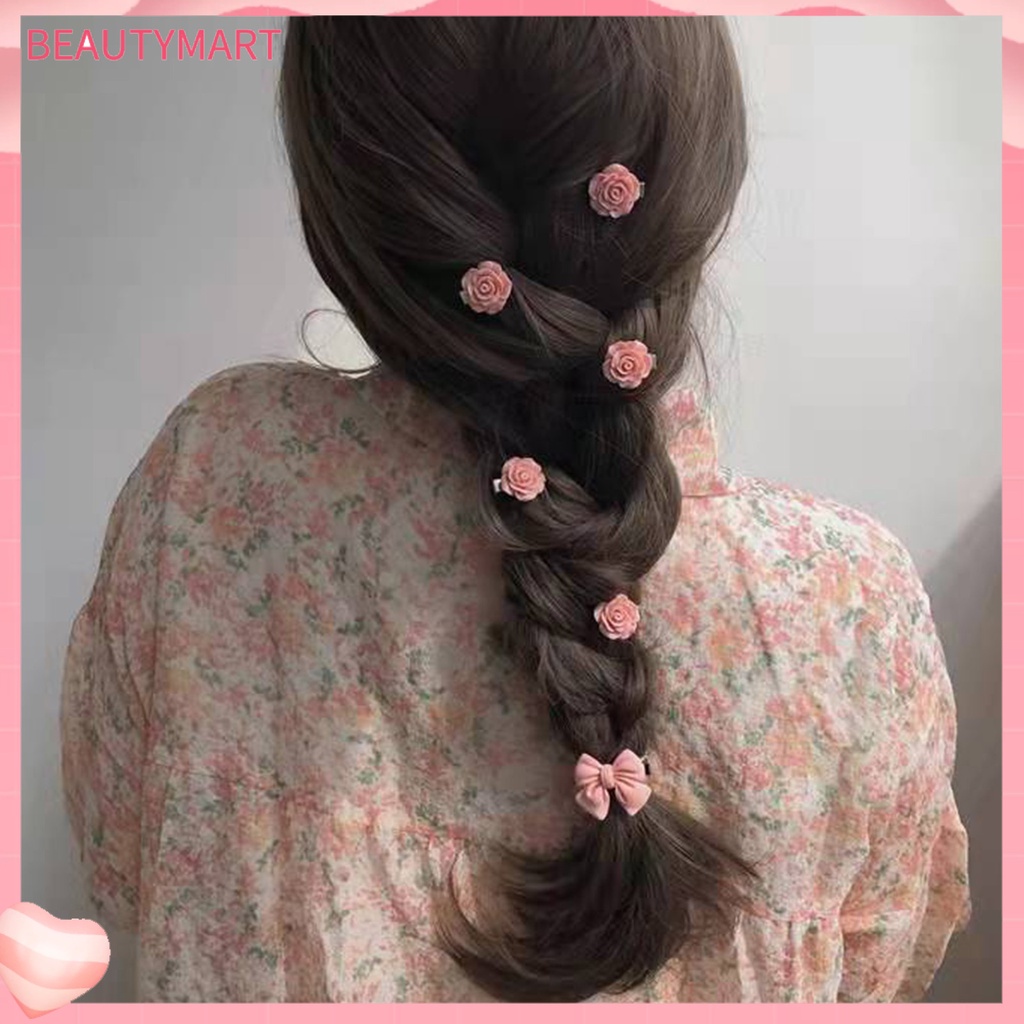 Kẹp Tóc Hình Trái Tim / Hoa Hồng / Nơ / Bướm Dễ Thương Chống Trượt Thời Trang Mùa Hè Cho Nữ