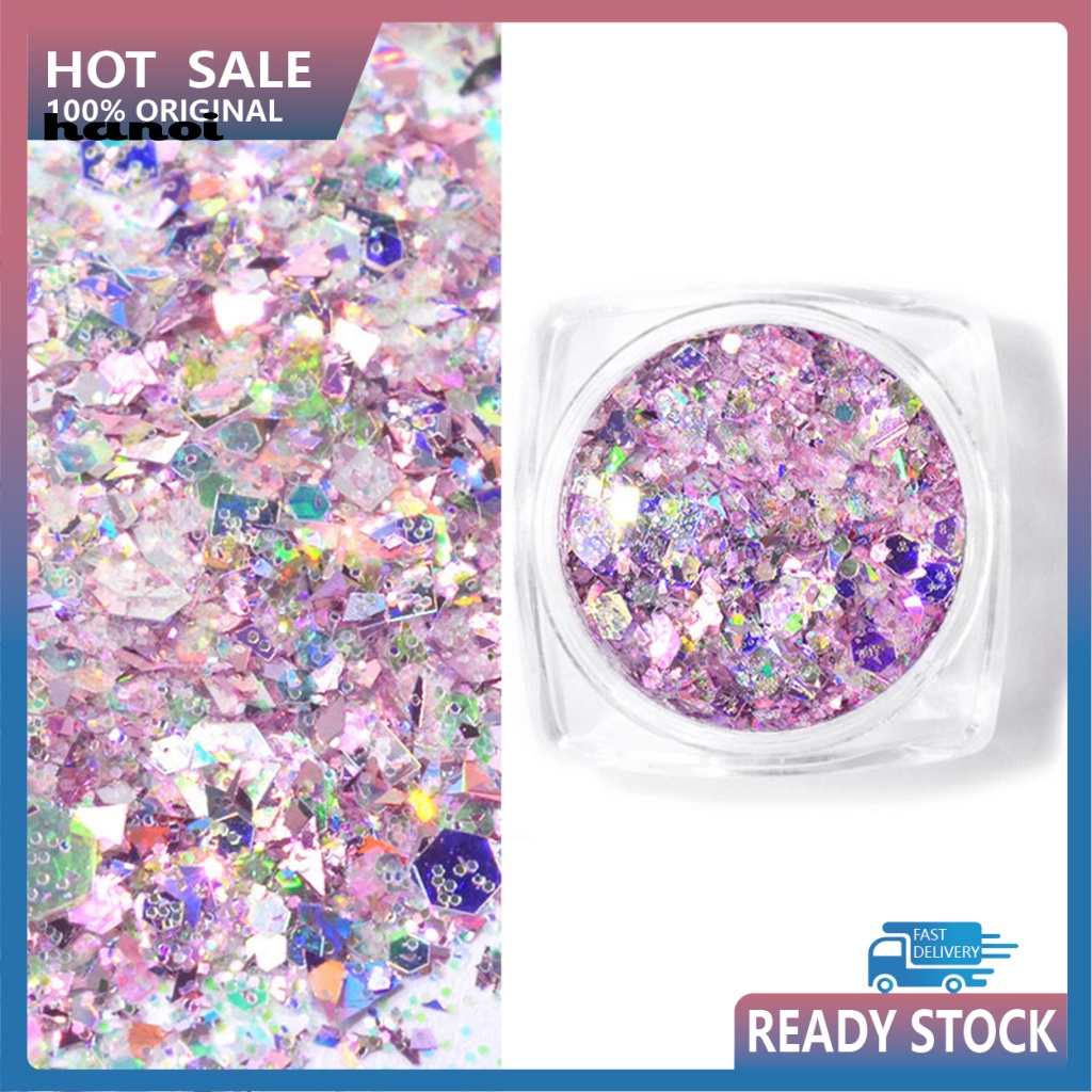 1 Lọ Kim Tuyến Lục Giác Siêu Mỏng Chống Nứt Nhiều Màu Sắc Trang Trí Móng Nghệ Thuật