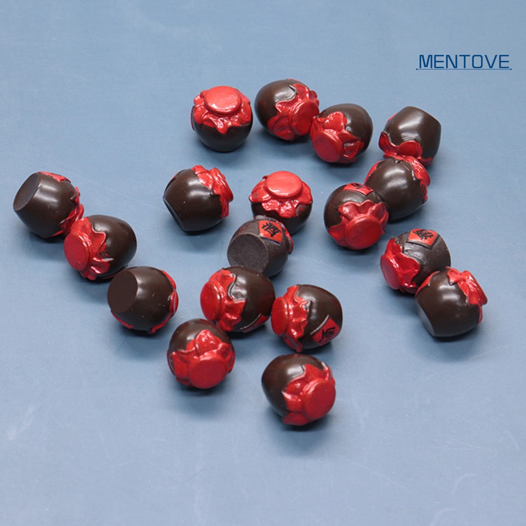 Bộ 2 Bình Rượu Mini Bằng Nhựa Resin Phong Cách Trung Hoa Cổ Điển Dành Cho Nhà Búp Bê