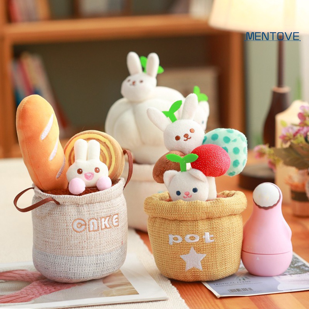 [MT] Búp Bê Nhồi Bông Hình Động Vật Hoạt Hình Siêu Mềm Độ Co Giãn Cao Chống Biến Dạng Chậu Cây Mọng Nước Trang Trí