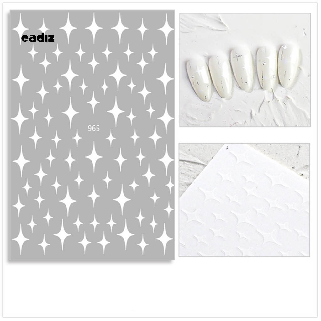 Bộ 7 Miếng Dán Trang Trí Móng Tay 3D Lấp Lánh Dành Cho Nữ