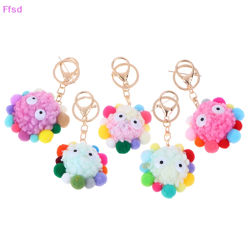 {Ffsd} Móc Khóa Hình Búp Bê Hoạt Hình Bằng Vải Lông Dễ Thương Trang Trí Ba Lô / Ô Tô * Bán Chạy