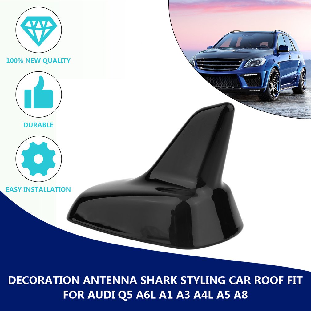 1Pc Car Roof Decoration Shark Fin For Volkswagen Vw Golf 6 Tiguan Audi A4L A6L Q5 A1 A3 A5 A8 [Q/2]