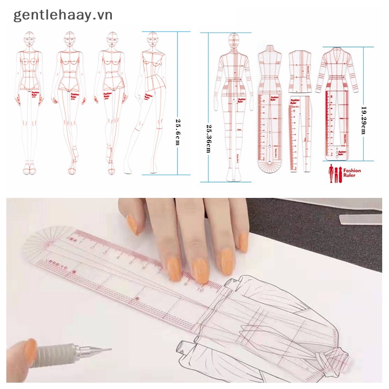 Thước Kẻ Vẽ Phác Thảo Thời Trang Cho Nữ GG