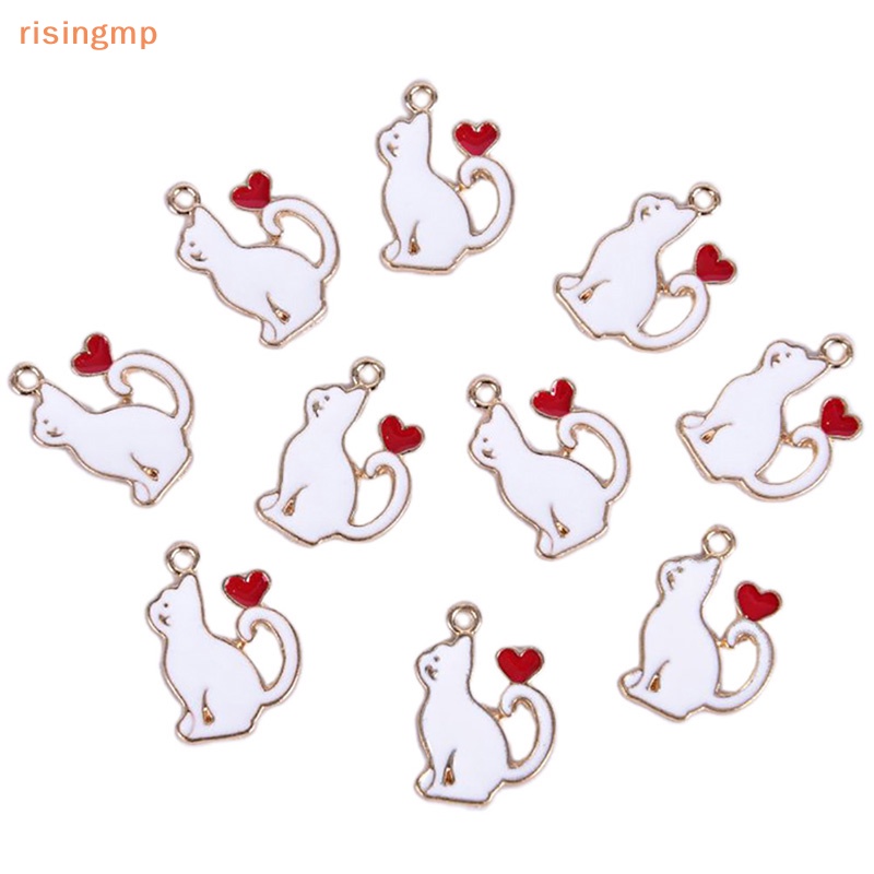 Set 10 Mặt Dây Chuyền Tráng Men Hình Trái Tim Và Chữ Ch DIY