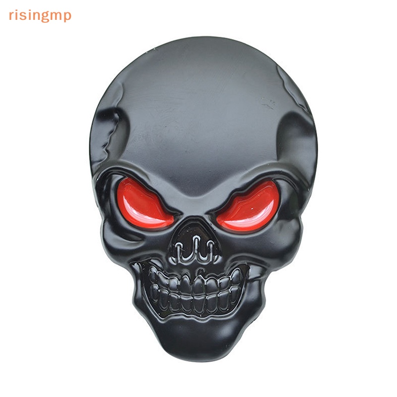 Sticker Kim Loại 3D Hình Đầu Lâu Trang Trí Xe Hơi