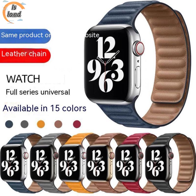 Dây Đeo Bằng Da Cao Cấp Cho Iwatch 8 7 6 5 4 3 2 1 Se