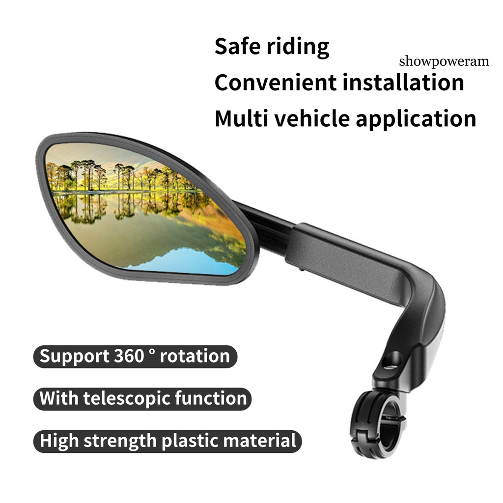 Gương Chiếu Hậu Có Giá Đỡ Xoay 360 Độ Bằng PP Chống Mòn Cho Xe Đạp MTB