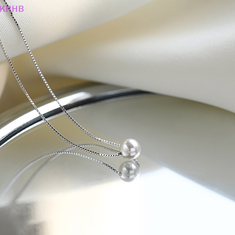 Vòng cổ Mạ Bạc Đính Ngọc Trai Zircon Thời Trang Cho Nữ Mới