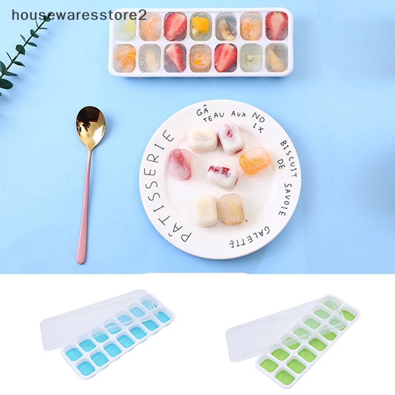 1 Khuôn Silicone Làm Đá 14 Ô Vuông DIY