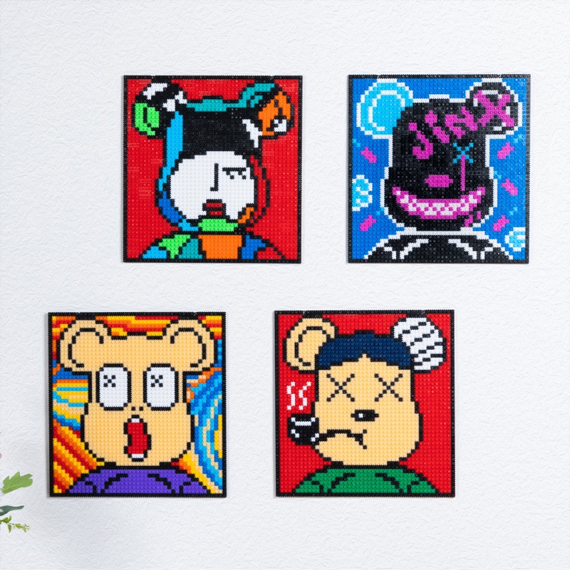 Đồ Chơi Khối Xây Dựng Hình Chú Gấu Bằng Nhựa Ppixel