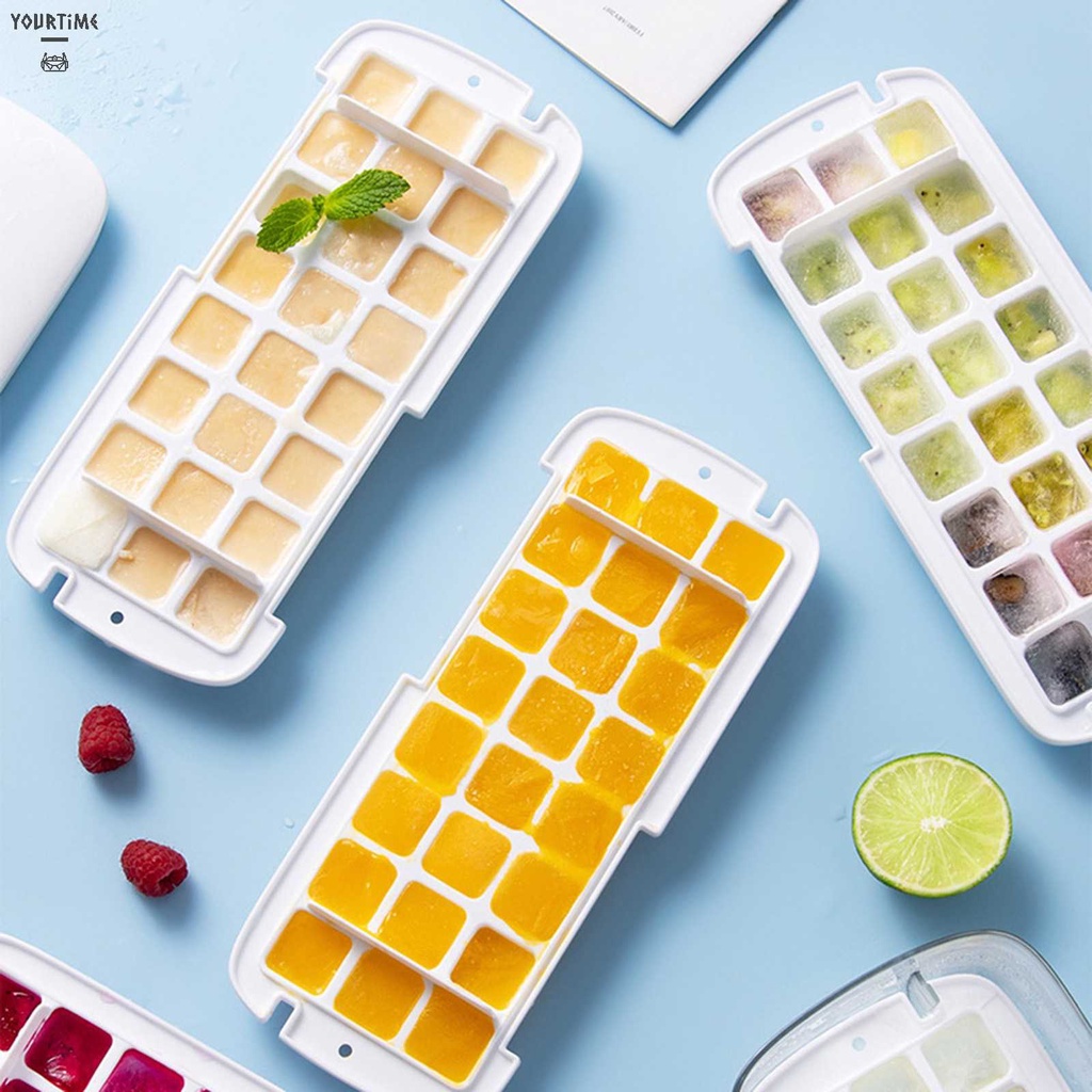 Khay Silicone Làm Đá Viên 24 / 48 Ô Chống Rò Rỉ