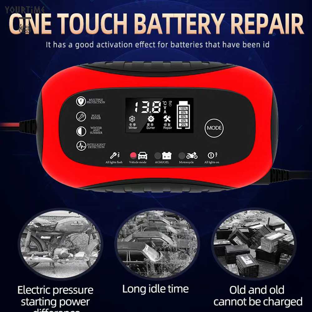 Bộ Sạc Pin Kỹ Thuật Số 12V 6A 12V Cho Xe Máy SUV