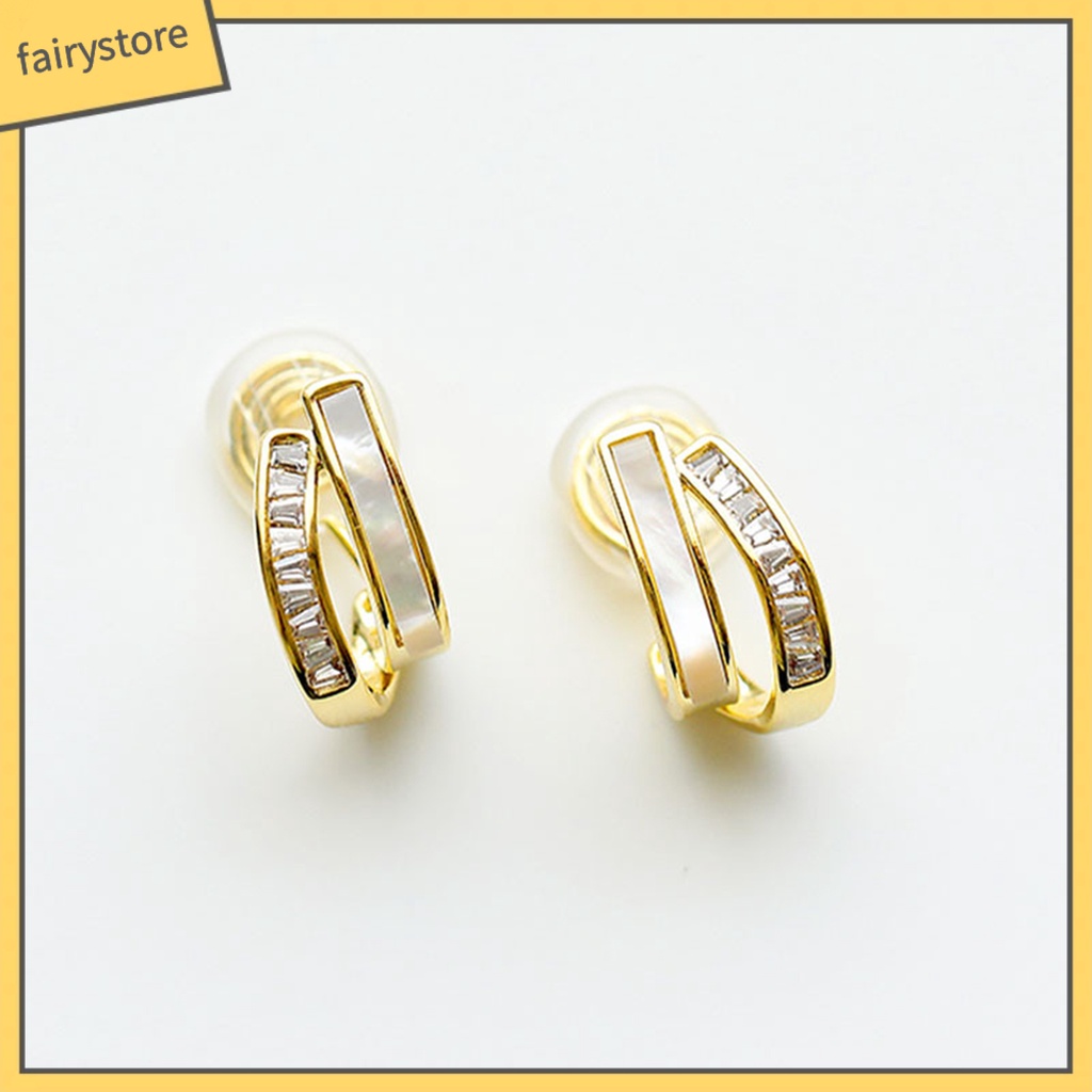 1 Đôi Bông Tai Hợp Kim Cong Chống Rỉ Sét Màu Sắc Tươi Sáng Dành Cho Nữ