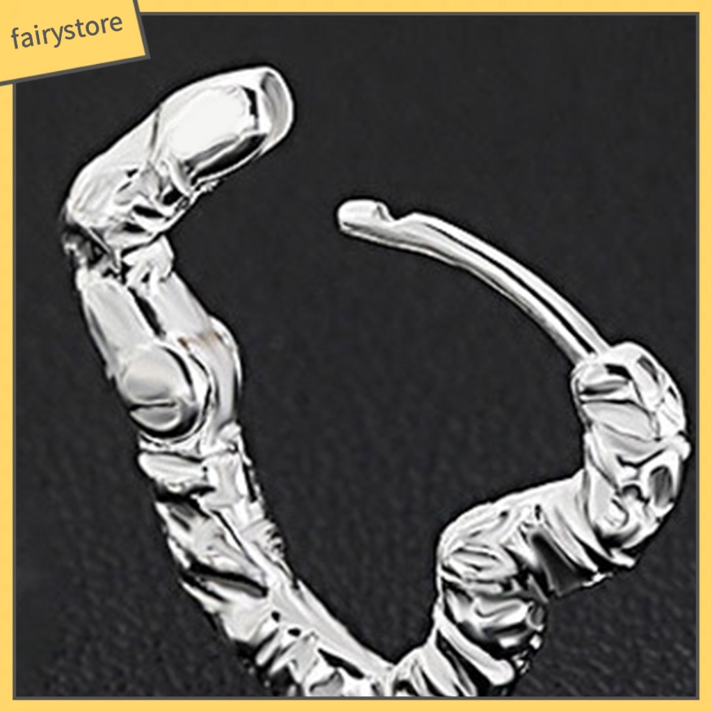 1 Đôi Bông Tai Hình Trái Tim Rỗng Phong Cách Rock Hàn Quốc Dành Cho Nữ