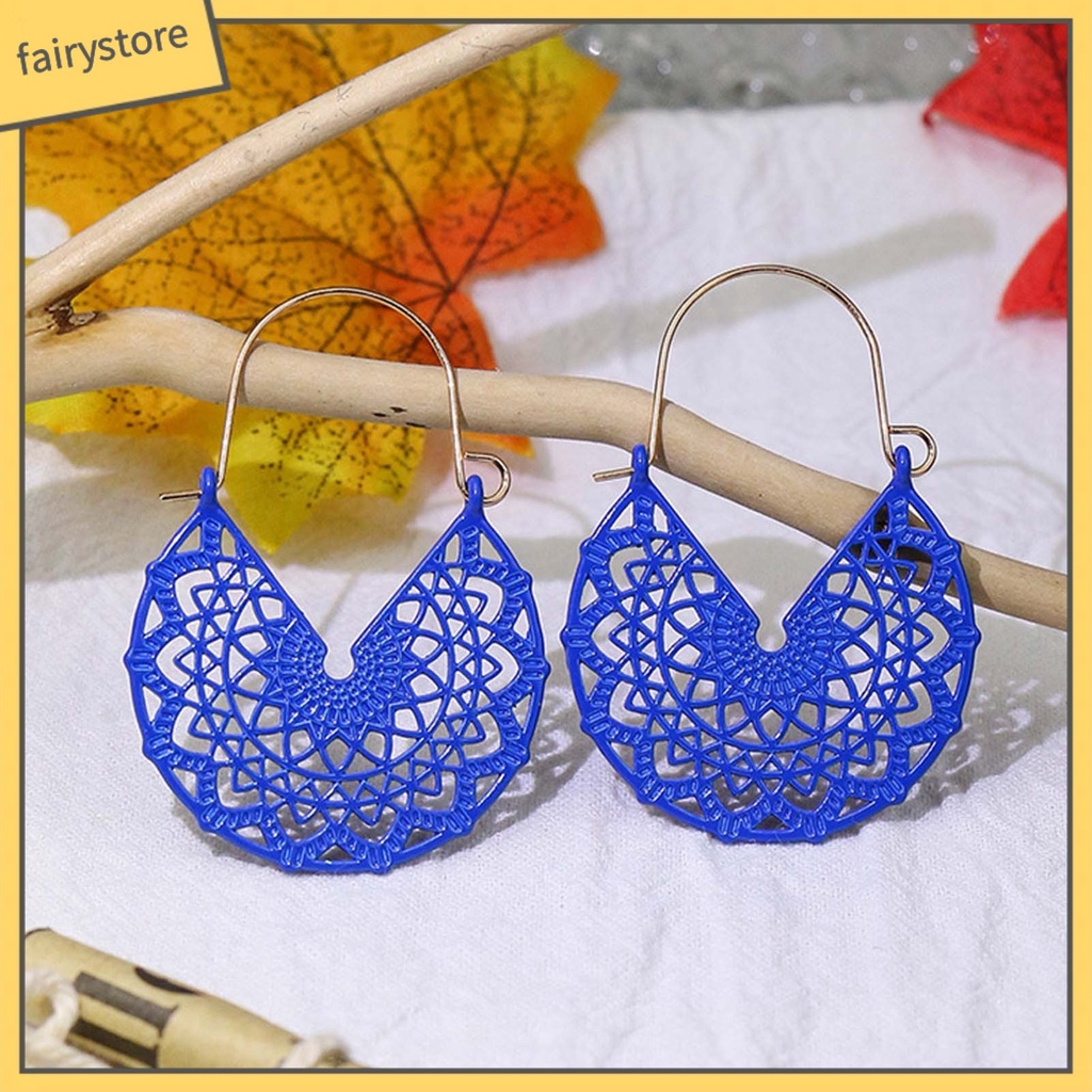 1 Đôi Bông Tai Hình Chữ V Phong Cách Vintage Dành Cho Nữ