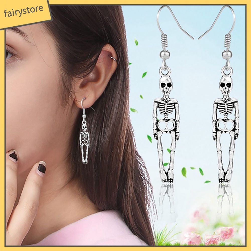 Bông Tai Hình Bộ Xương Phong Cách Vintage Dành Cho Nữ