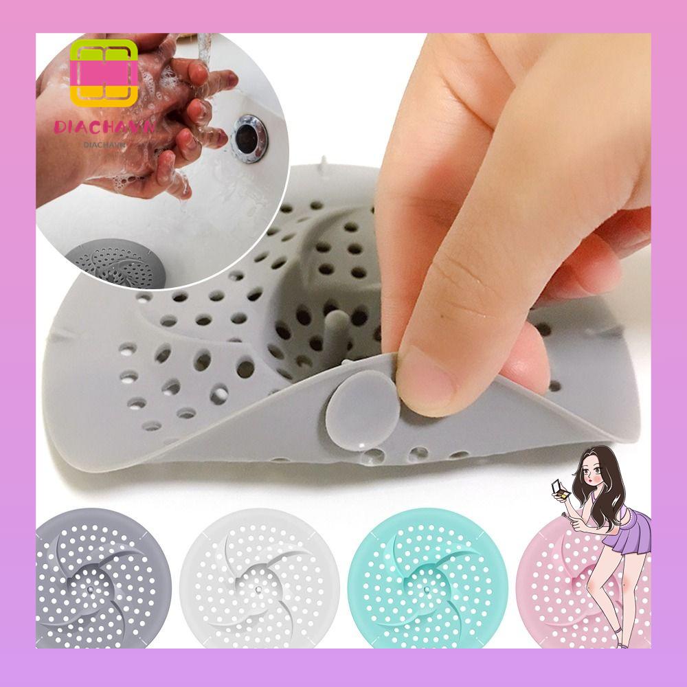 Set 2 Nắp Đậy Cống Thoát Nước Lọc Rác Bồn Rửa Chén Bằng Silicone