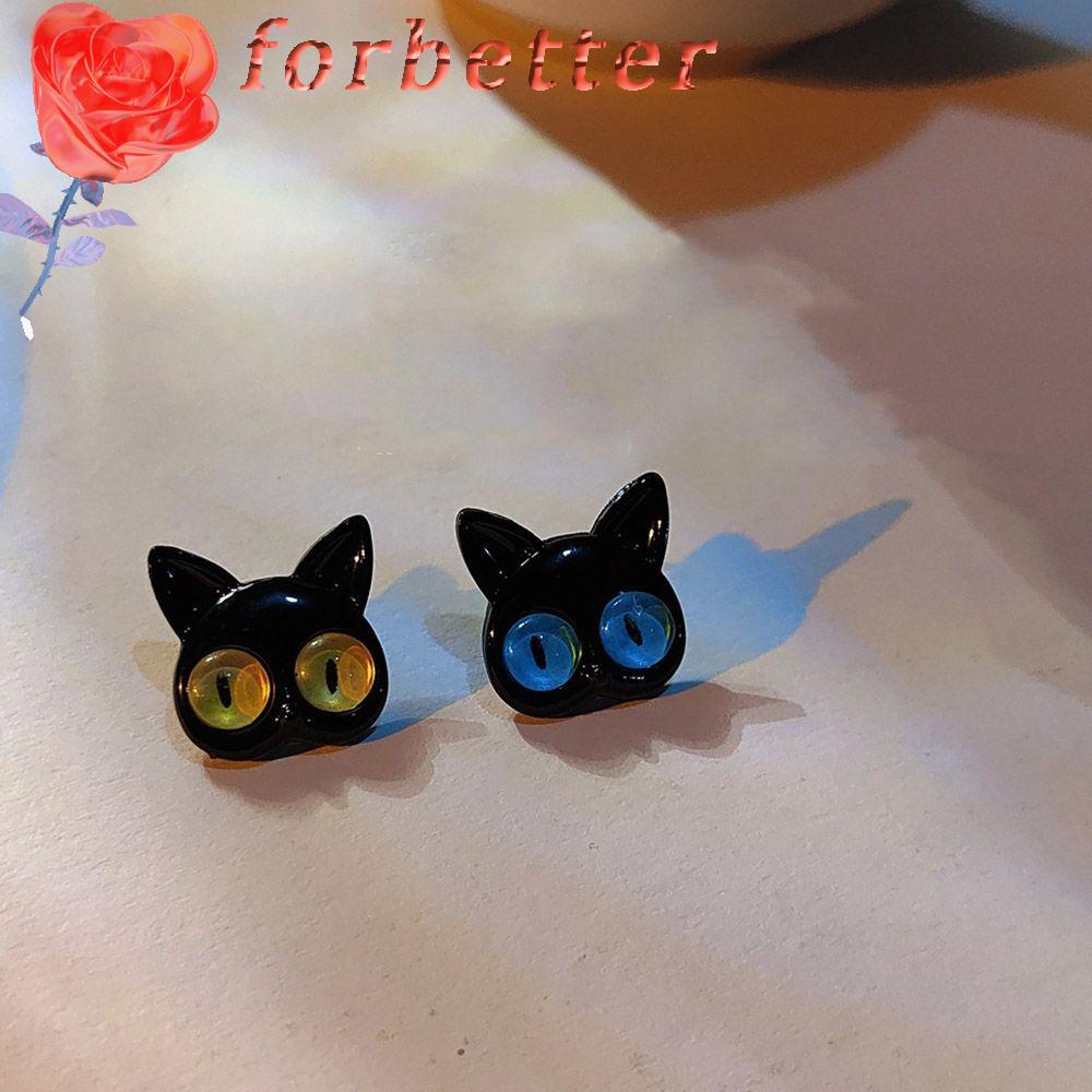 Khuyên Tai Hình Mèo Đen Phong Cách Retro Thời Trang Cho Nữ