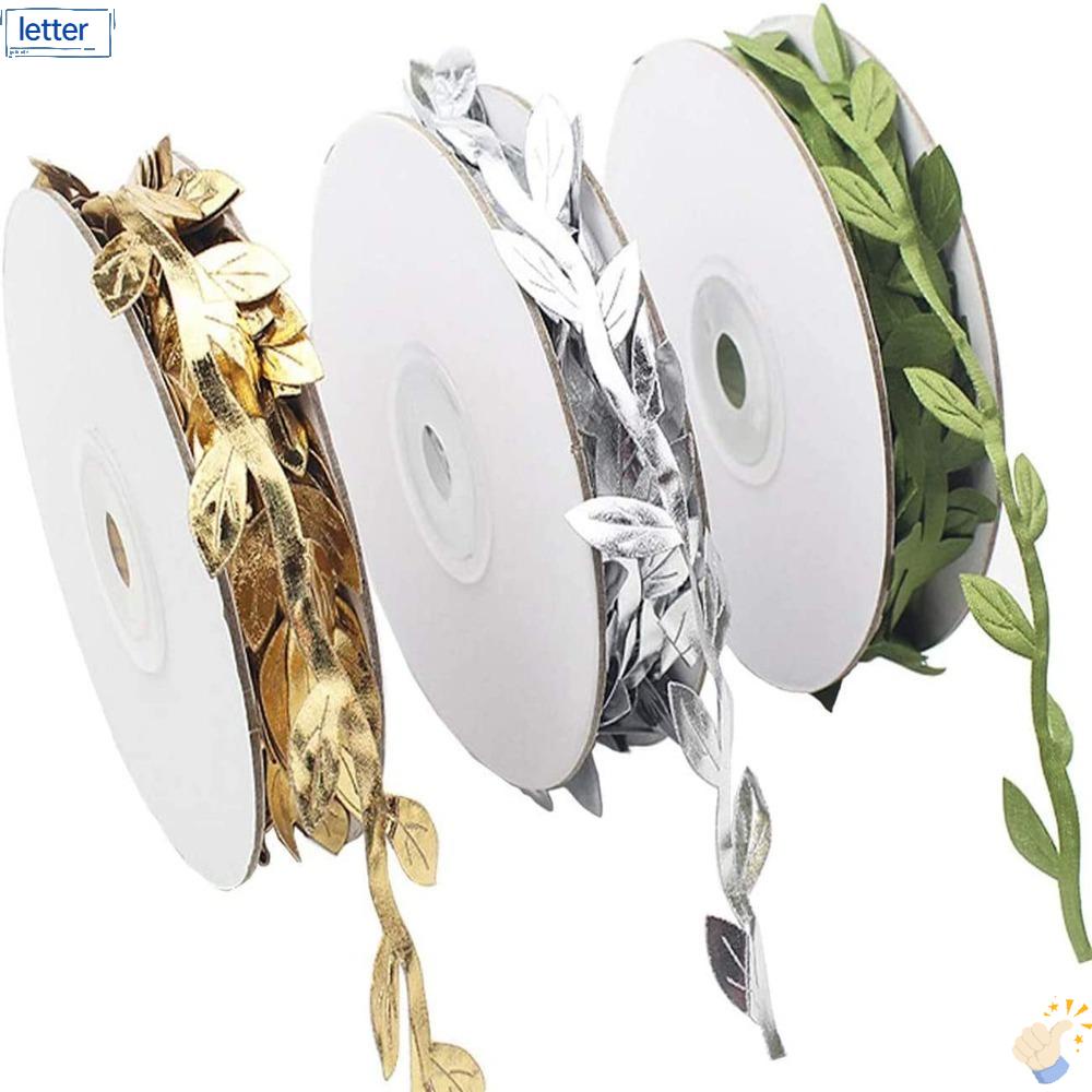 LET Dây Lá Giả Dài 10 Yards Màu Bạc Dùng Trang Trí