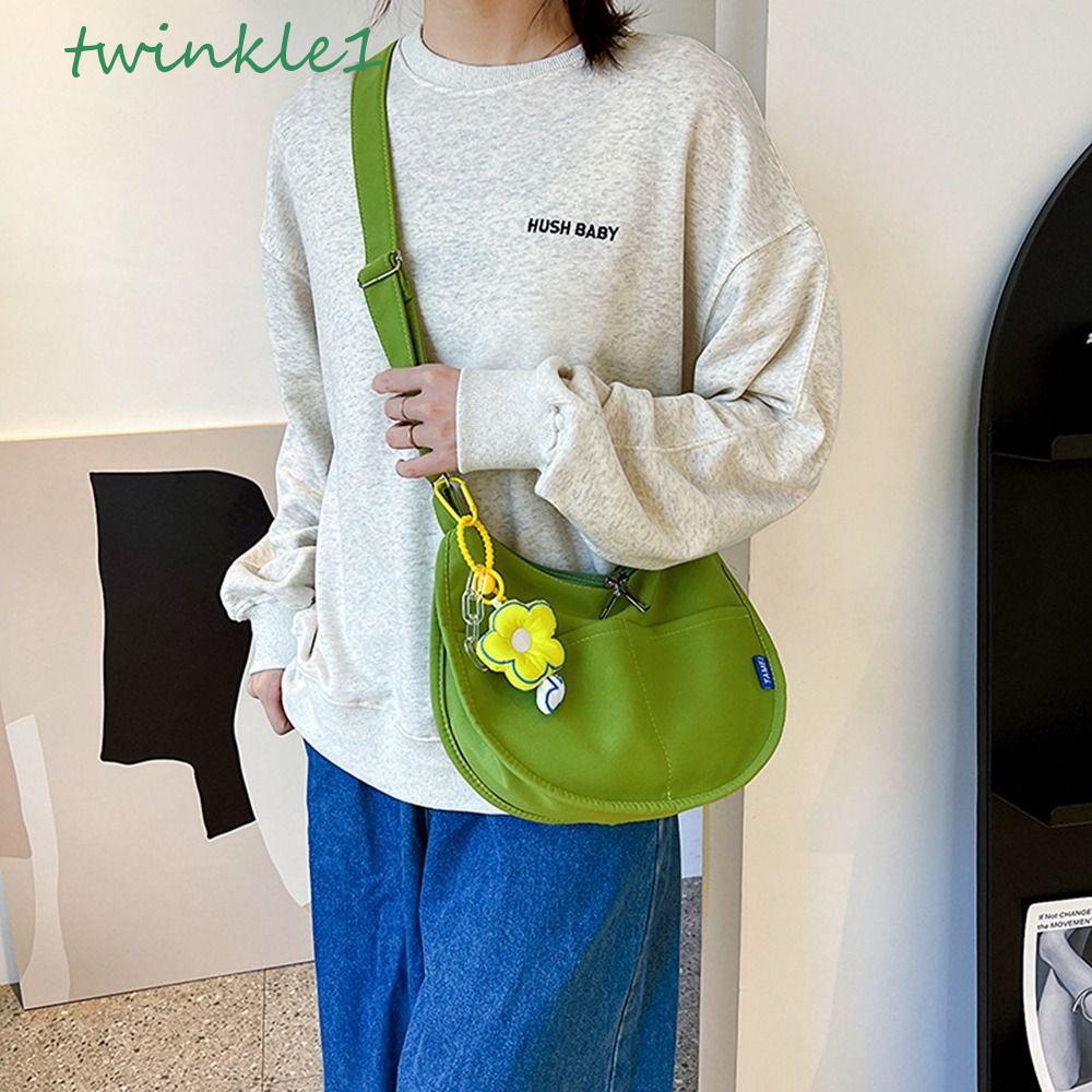 Túi Xách Canvas Màu Trơn Dễ Thương Phong Cách Harajuku Nhật Bản