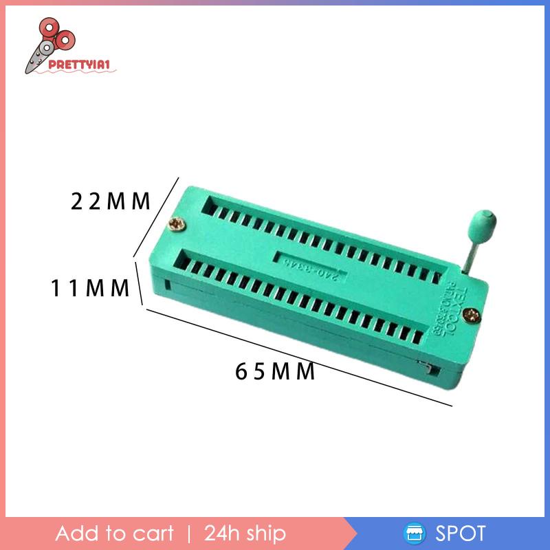 Set 2 Ổ Cắm 40 Chấu Thử Điện IC Prettyia1 Chuyên Dụng Cho Bảng Mạch Chip