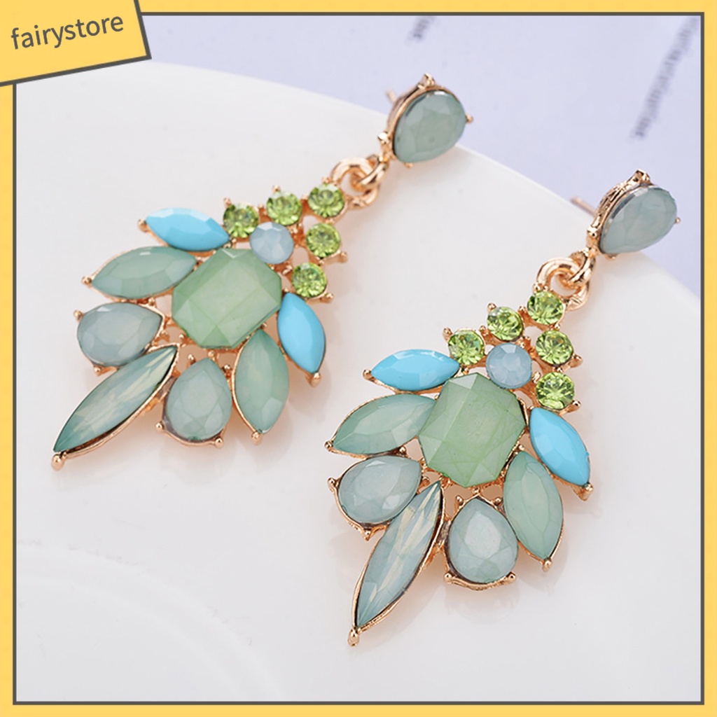 1 Đôi Bông Tai Hình Giọt Nước Bằng Hợp Kim Cho Nữ