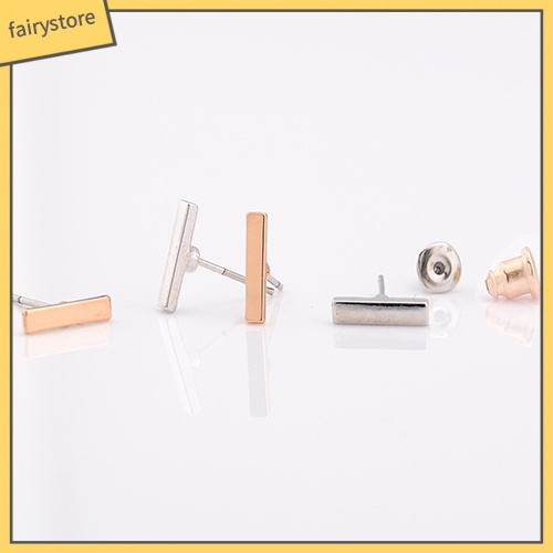 1 Đôi Bông Tai Hình Chữ Nhật Nhỏ Đơn Giản Phong Cách Punk Thời Trang Cho Nữ 1 Cặp