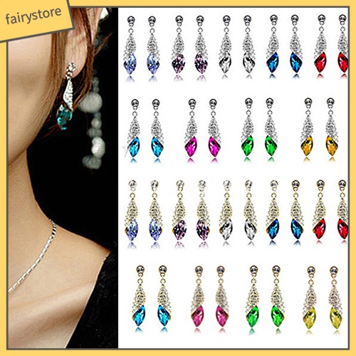 Bông Tai Đính Đá Lấp Lánh Thời Trang Dành Cho Nữ