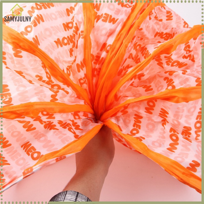 Đường Hầm Đồ Chơi Di Động Họa Tiết Chữ Cái Gắn Bóng Lông Gấp Gọn Được Cho Mèo Trong Nhà